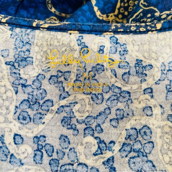 Lily Pulitzer Blue Cheetah Easy To Spot Geanna Swing Dress Size M - Picture 5 of 7